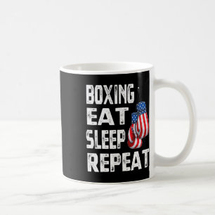 Boxning Äta Sova Upprepa Gym Boxare Kickboxning Mi Kaffemugg