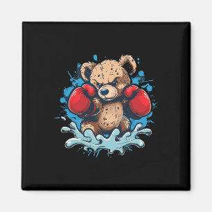 Boxning Björn Älskare Boxnings Handskor Kickboxnin Magnet