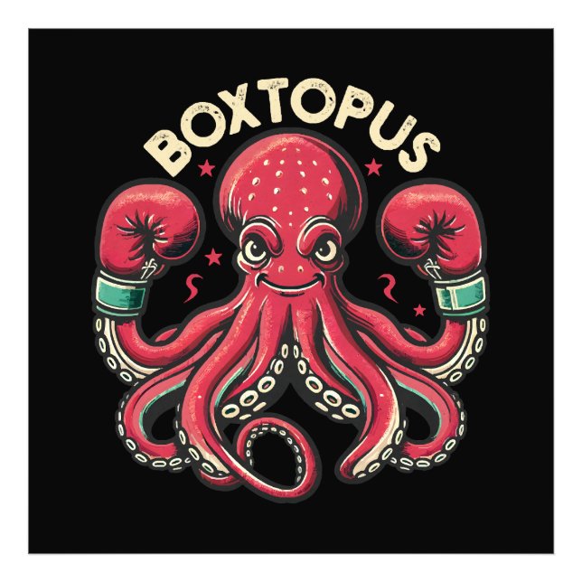 Boxning Bläckfisk - Boxtopus Fototryck (Framsidan)