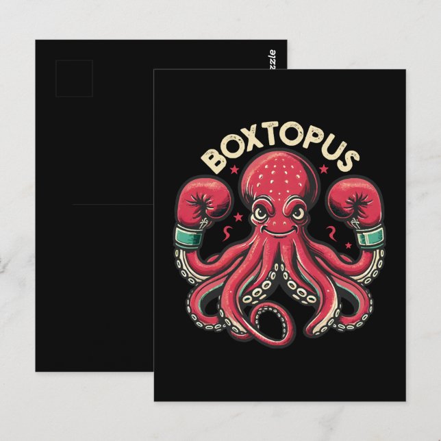 Boxning Bläckfisk - Boxtopus Vykort (Fram/baksida)