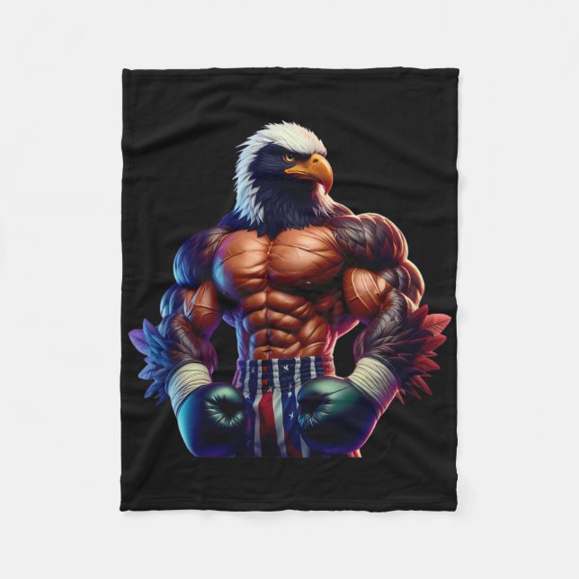Boxning Blackhawk Boxare Kickboxare MMA-utövare Co Fleecefilt (Framsidan)