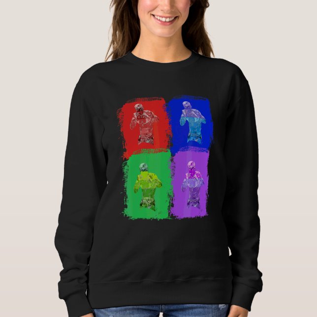 Boxning Box Boxare Popkonst T Shirt (Framsida)