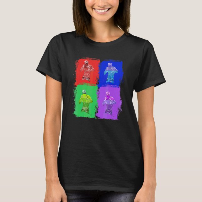 Boxning Box Boxare Popkonst T Shirt (Framsida)