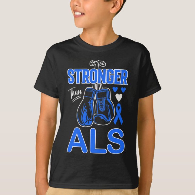 Boxning Boxare Starkare Än Als Medvetenhet  T Shirt (Framsida)