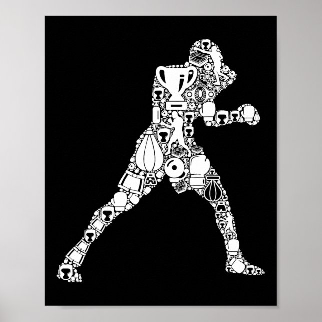 Boxning Boxning Män Barn Pojkar  Poster (Framsidan)