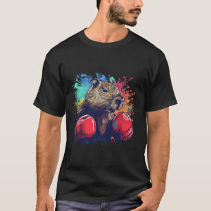 Boxning Capybyra Med Boxningshandskor Kickboxning T Shirt