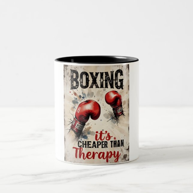 Boxning – Det är Billigare Än Terapi Mugg (Center)