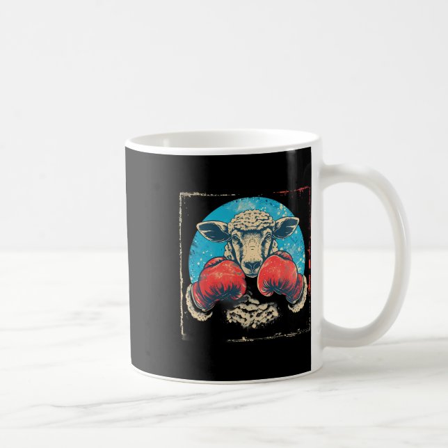 Boxning Får Lamm Boxningshandskor Kickboxning Roli Kaffemugg (Höger)