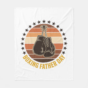Boxning Fars Dag Vintage Handske Tröja Design_1 Fleecefilt