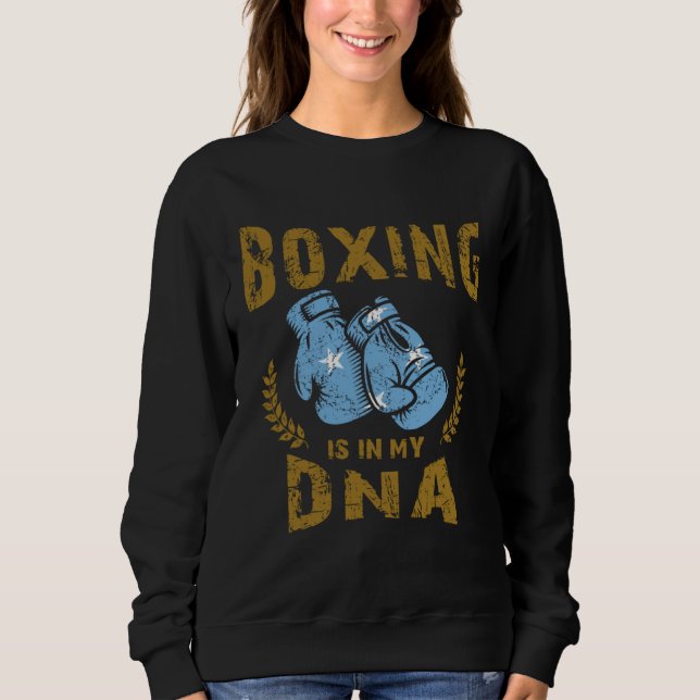 Boxning finns i mitt D N A Mikronesien Flagga Boxn T Shirt (Framsida)
