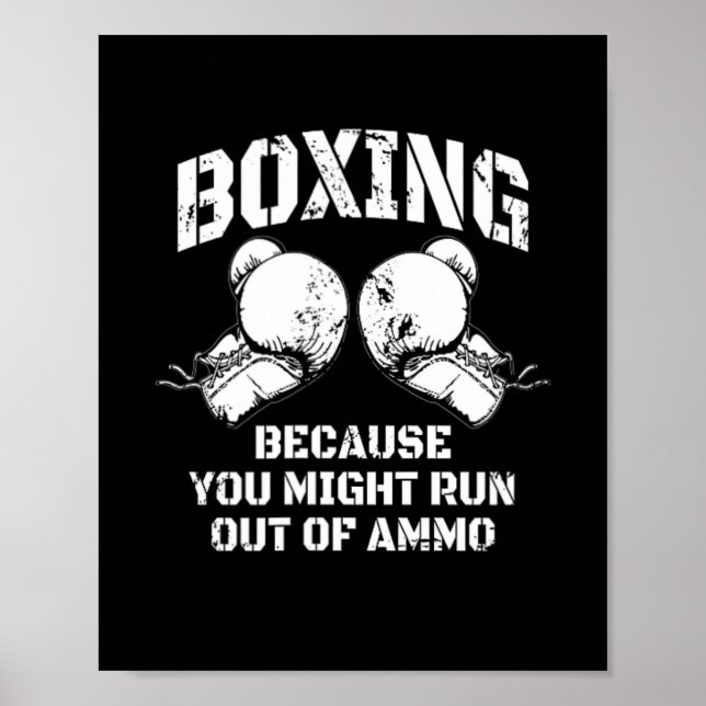 Boxning för att du kanske får slut på ammunition poster (Framsidan)