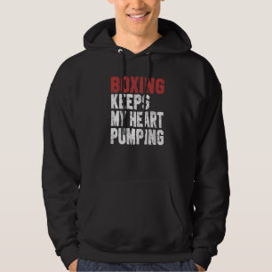 Boxning För män Kvinnor Boxning håller mitt hjärta Hoodie