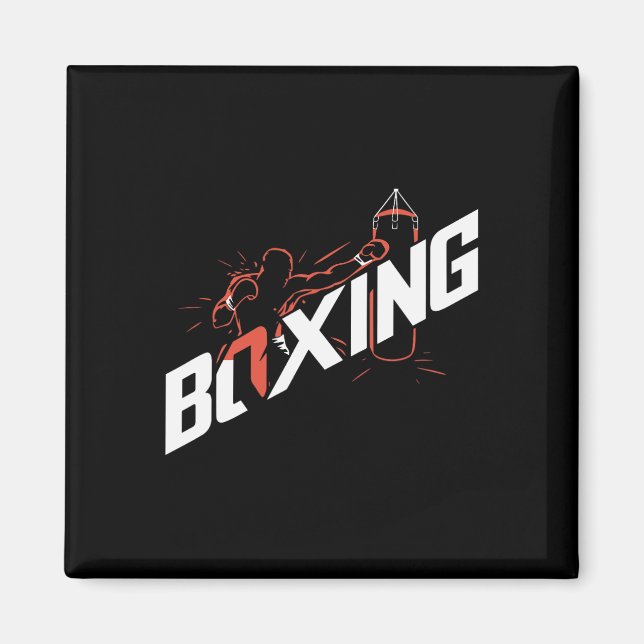 Boxning G Boxning Kickboxning Boxning Älskare Boxa Magnet (Framsidan)
