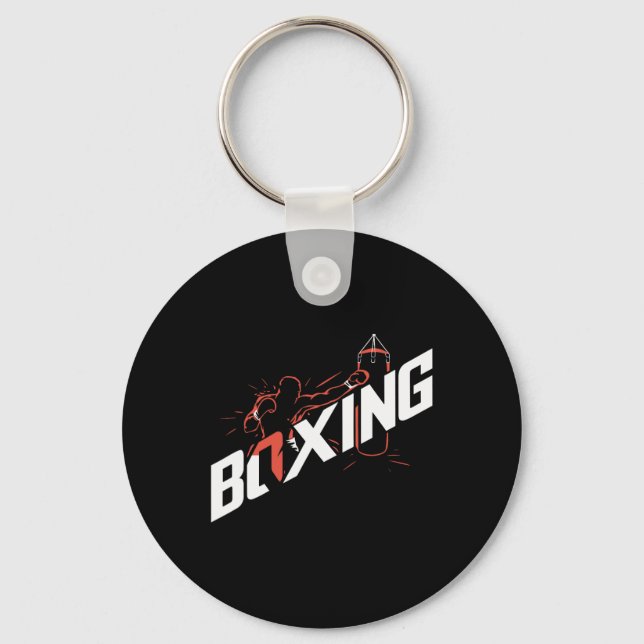 Boxning G Boxning Kickboxning Boxning Älskare Boxa Nyckelring (Framsida)