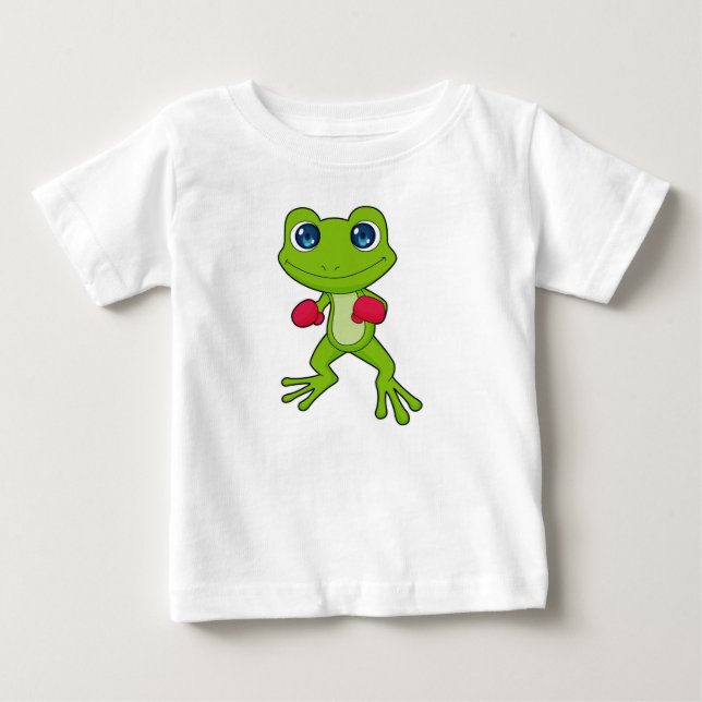 Boxning groda boxare boxhandskar t shirt (Framsida)