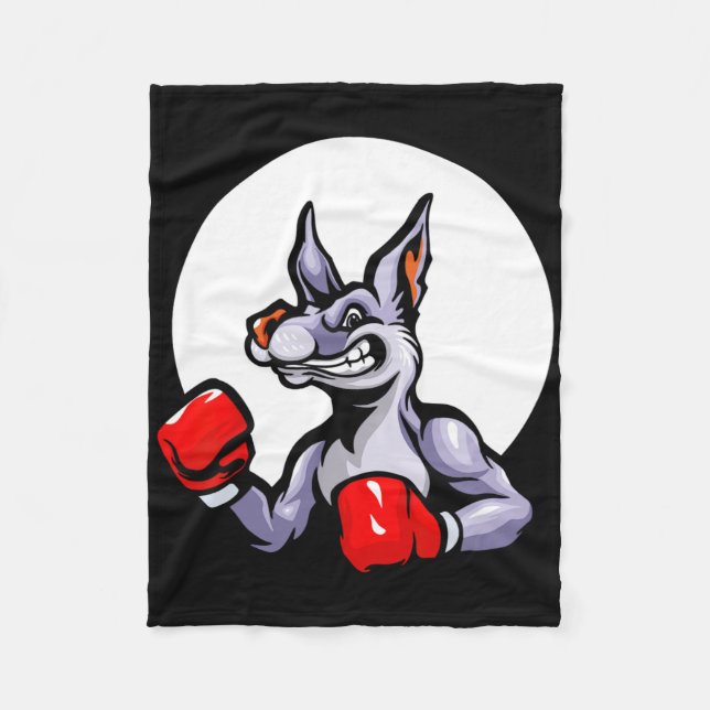 Boxning Handskor Känguru Kickboxning Fight Sport M Fleecefilt (Framsidan)