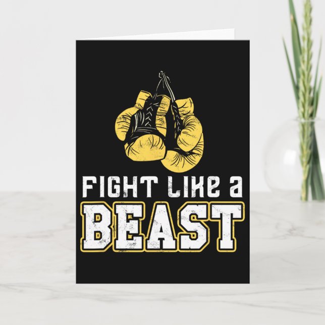 Boxning Handskor Thai Boxning Muay Thai Kickboxnin Kort (Framsida)