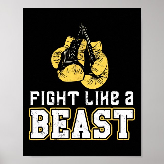 Boxning Handskor Thai Boxning Muay Thai Kickboxnin Poster (Framsidan)