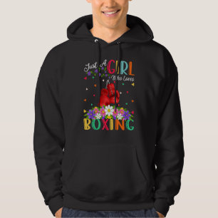 Boxning Idrott Bara En Tjej Som Älskar Boxning Hoodie