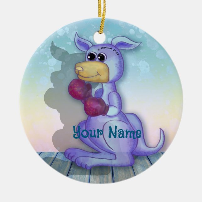 Boxning Känguru ornament  (Framsidan)