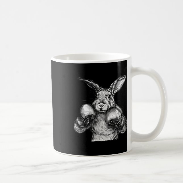 Boxning Kanin Boxnings Handskor Kickboxning Rolig  Kaffemugg (Höger)