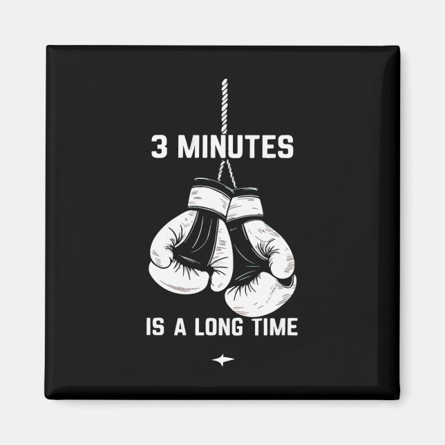 Boxning Kickboxning Boxare 3 minuter är en lång st Magnet (Framsidan)