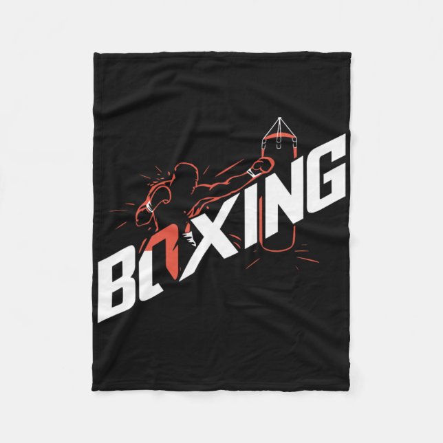 Boxning Kickboxning Boxningsälskare Boxare  Fleecefilt (Framsidan)