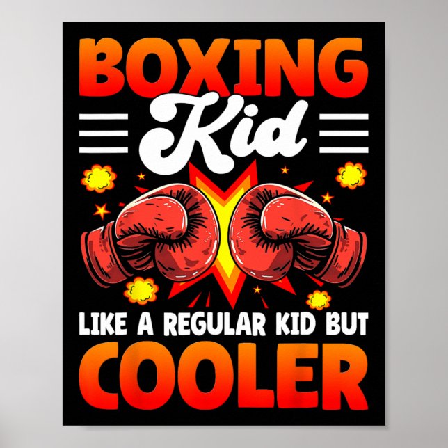 Boxning Kid som en vanlig unge men coolare - Boxer Poster (Framsidan)