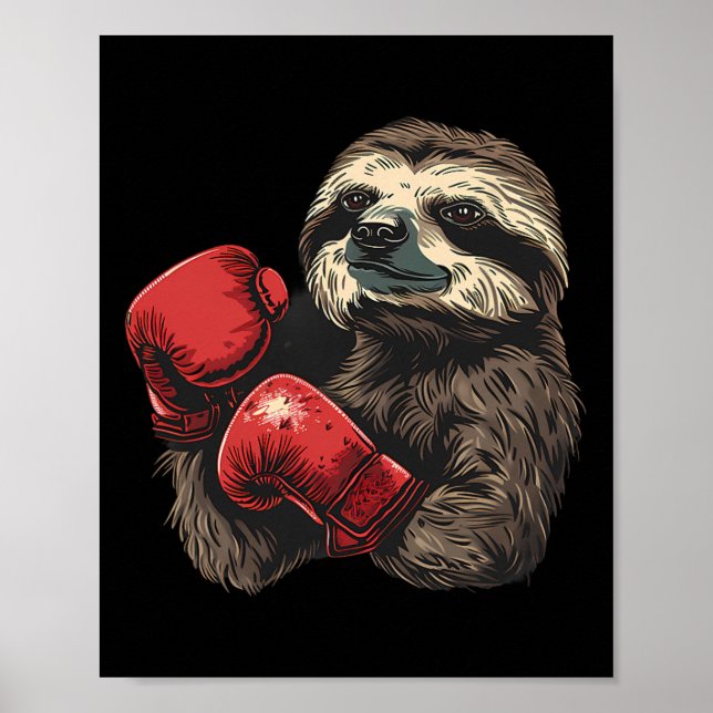 Boxning Långsam Älskare Boxnings Handskor Kickboxn Poster (Framsidan)