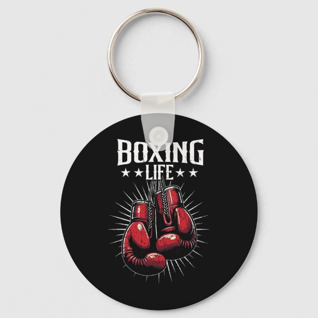 Boxning Liv Kickboxning Älskare Kickboxare Yrke Nyckelring (Framsida)