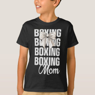 Boxning Mamma Coquette Bow Söt Boxning Älskare Möd T Shirt