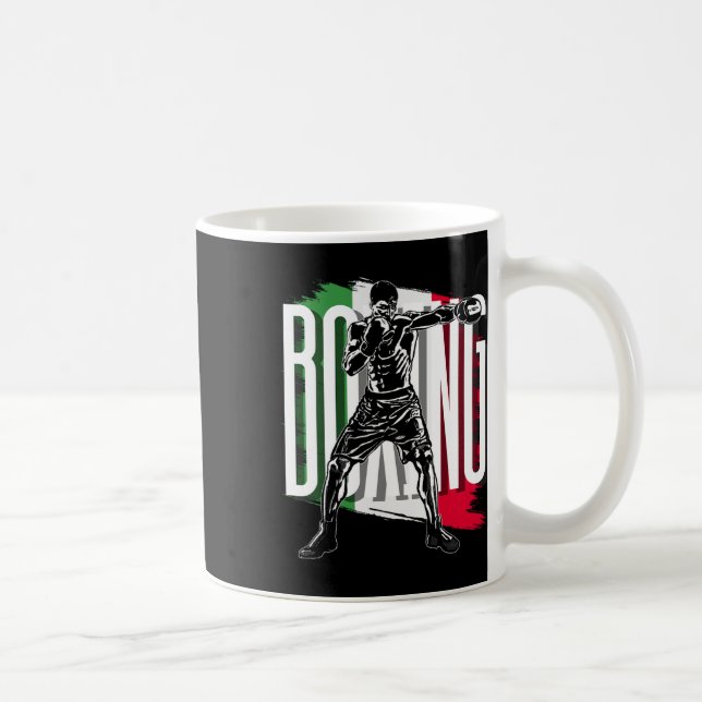 Boxning, mexikansk flagga kaffemugg (Höger)