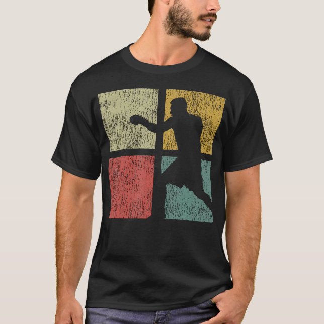 Boxning Retro T Shirt (Framsida)