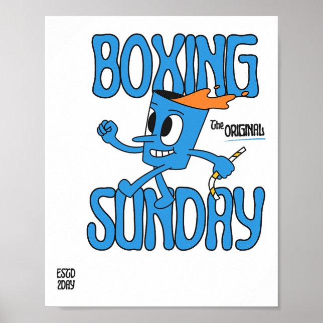 Boxning söndag knockout slag tungviktsmästare  poster (Framsidan)
