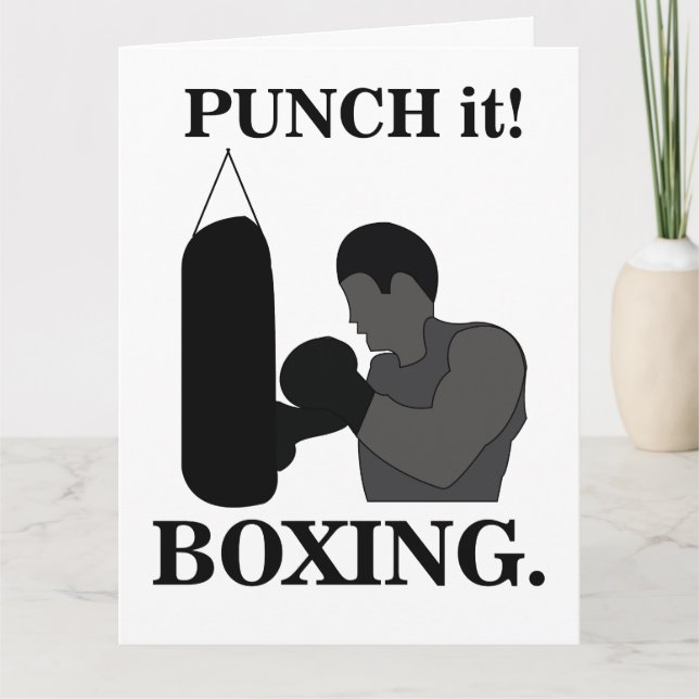 Boxning Sport Slå till Boxning Kort (Framsida)