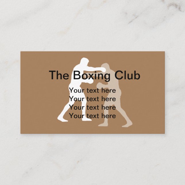 Boxning Sport Tema Visitkort (Framsida)