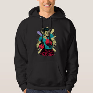 Boxning Sportentusiaster Vintage Pop Boxare 2 Hoodie