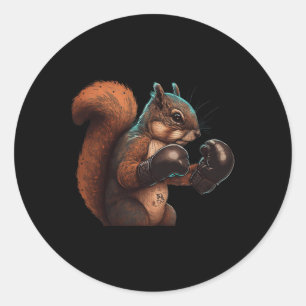 Boxning Squirrel Boxare Boxnings Handskor Kickboxn Runt Klistermärke