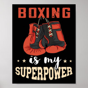 Boxning Superpower Boxningshandskar Kickboxare Kic Poster