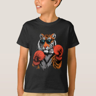 Boxning Tiger Älskare Boxnings Handskor Kickboxnin T Shirt