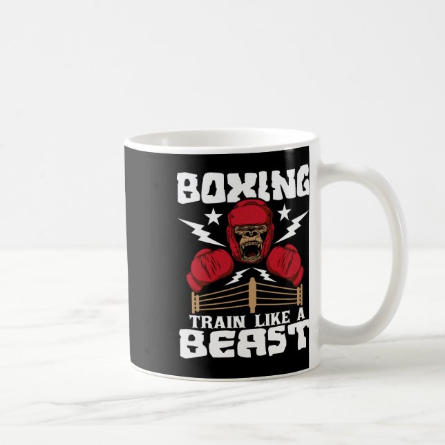 Boxning Träna som ett odjur - Kickboxning Kickboxa Kaffemugg (Höger)