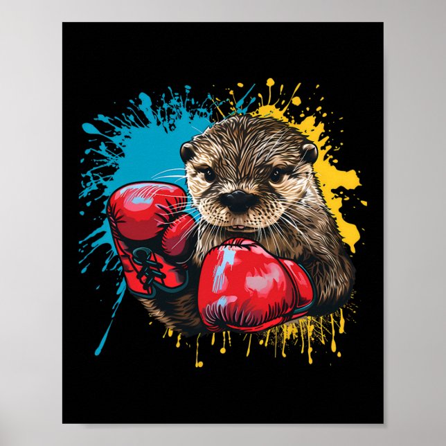 Boxning Utter Älskare Boxnings Handskor Kickboxnin Poster (Framsidan)