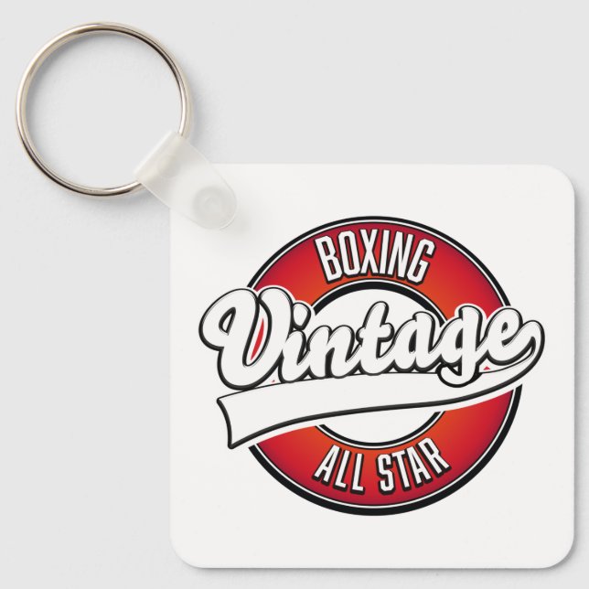 Boxning Vintage All star logotyp Nyckelring (Framsida)