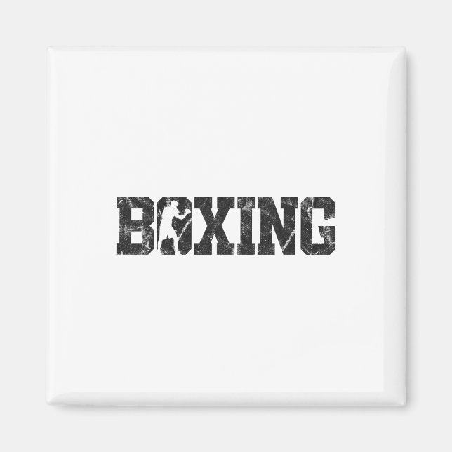 Boxning Vintage Boxning 5  Magnet (Framsidan)