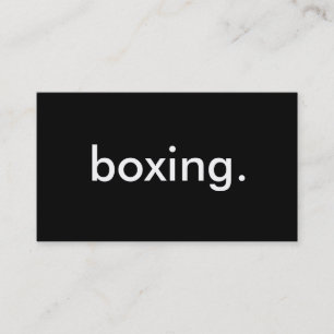 boxning. visitkort