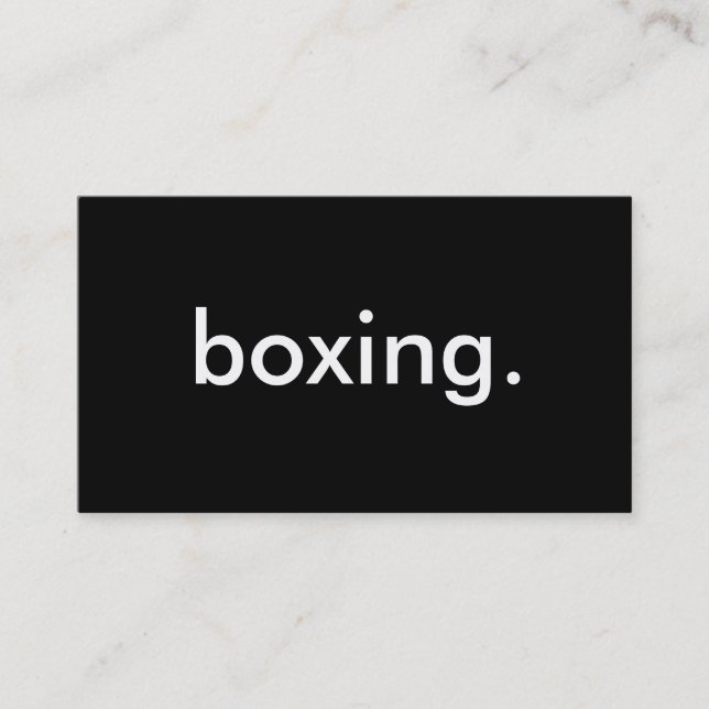 boxning. visitkort (Framsida)