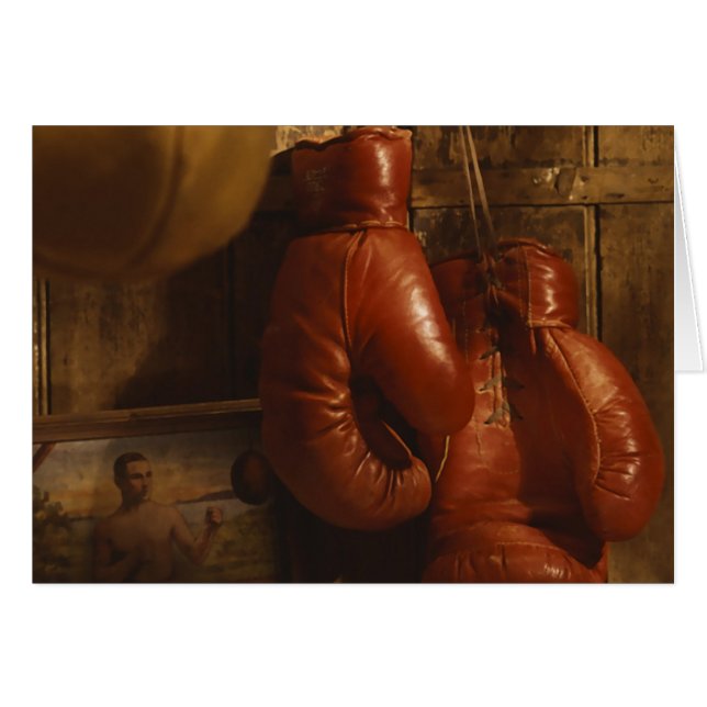 Boxninghandskar Hälsningskort (Framsidan Horizontal)