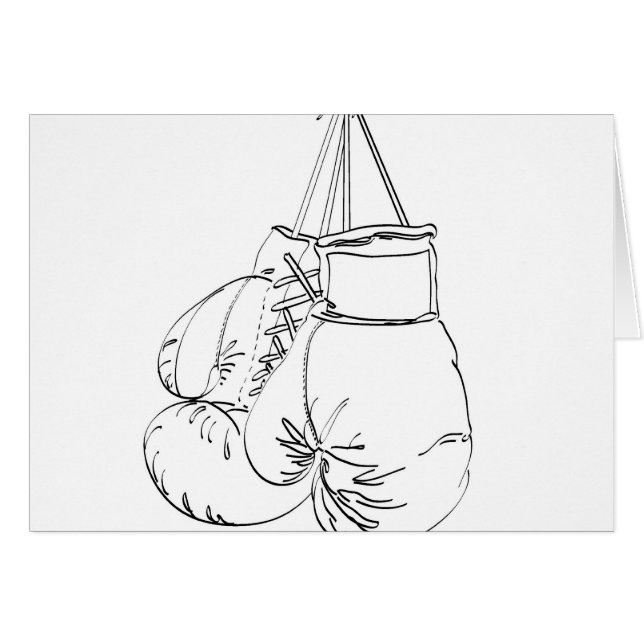 Boxninghandskar II Hälsningskort (Framsidan Horizontal)