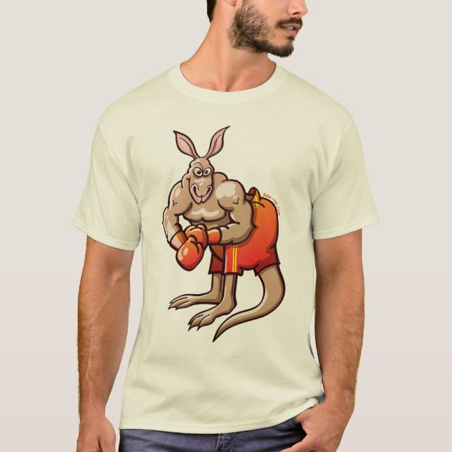 Boxningkänguru Tee Shirt (Framsida)