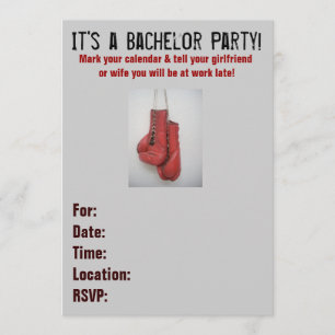 Boxnings Handske Sällskapsfest Inbjudningar